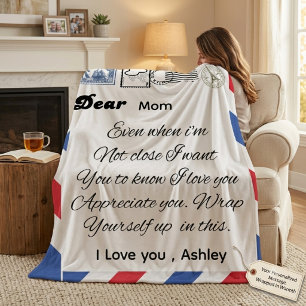 Polar Manta de Tarjeta Postal Personalizada para Mamá de