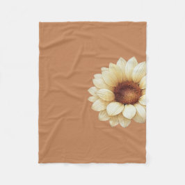 Polar Manta de Terracota de Girasol Estampado Floral Vin