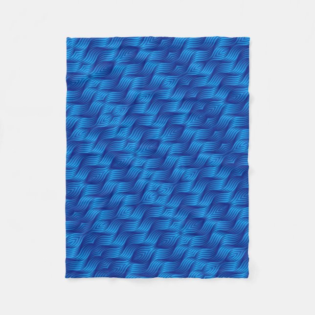 Polar Manta de textura tejida azul profundo ADOM (Anverso)