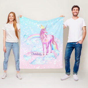 Polar Manta de unicornio personalizada Princesa Unicorni