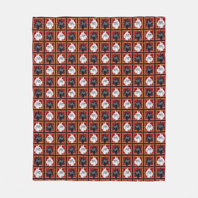 Polar Manta de yegua negra y blanca de Escocia (Anverso)