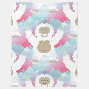 Polar manta de yeti rosa