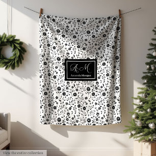 Polar Manta Decorativa Personalizada Flores Silvestres N