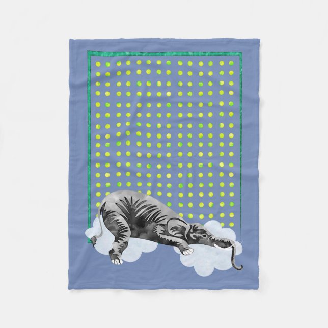 Polar Manta del bebé del elefante el dormir (Anverso)