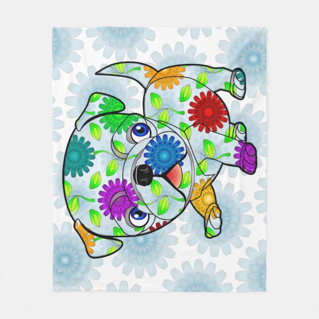 Polar Manta del bebé del perrito del barro amasado - (Anverso)