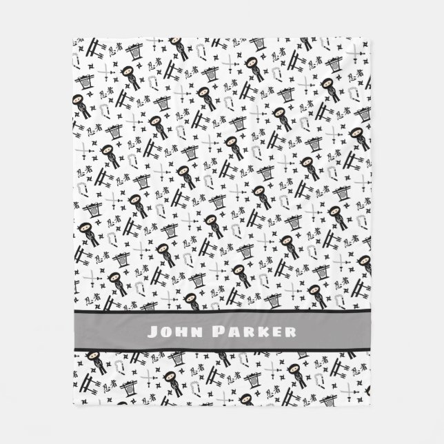 Polar Manta del modelo de Ninja con el nombre, gris (Anverso)