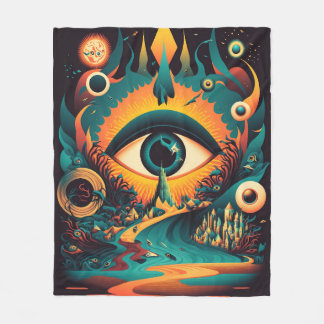 Polar Manta del Ojo que Todo lo Ve | Arte Psicodélico