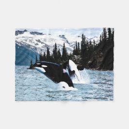 Polar Manta del paño grueso y suave de las orcas