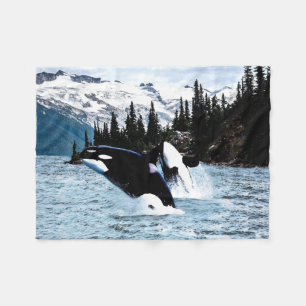 Polar Manta del paño grueso y suave de las orcas
