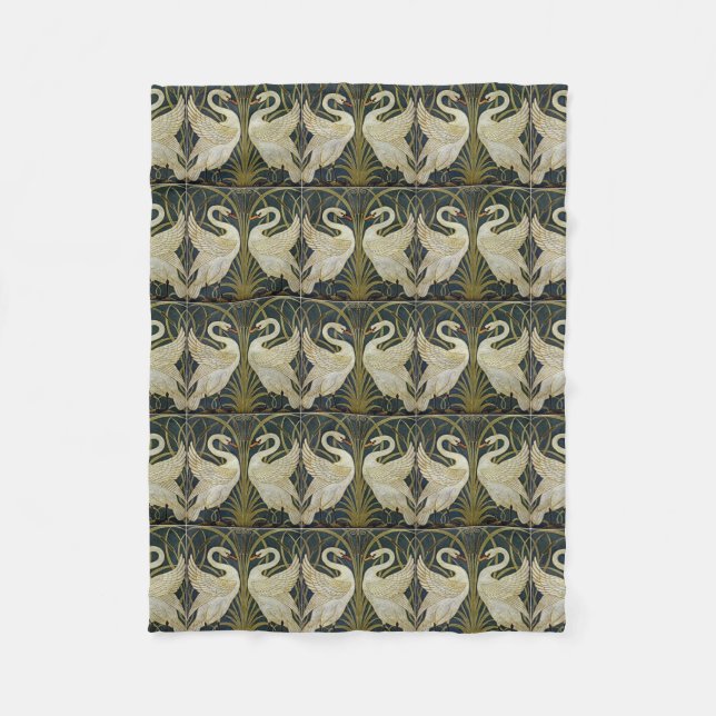 Polar Manta del paño grueso y suave de los cisnes de la (Anverso)