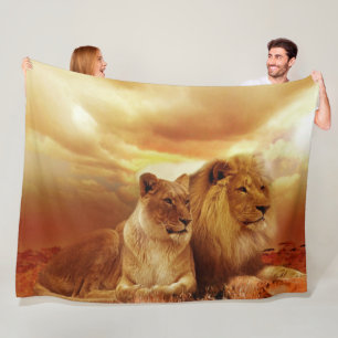 Polar Manta del paño grueso y suave de los leones