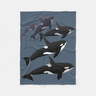 Polar Manta del paño grueso y suave del arte de la orca