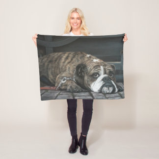 Polar Manta del paño grueso y suave del bulldog de los