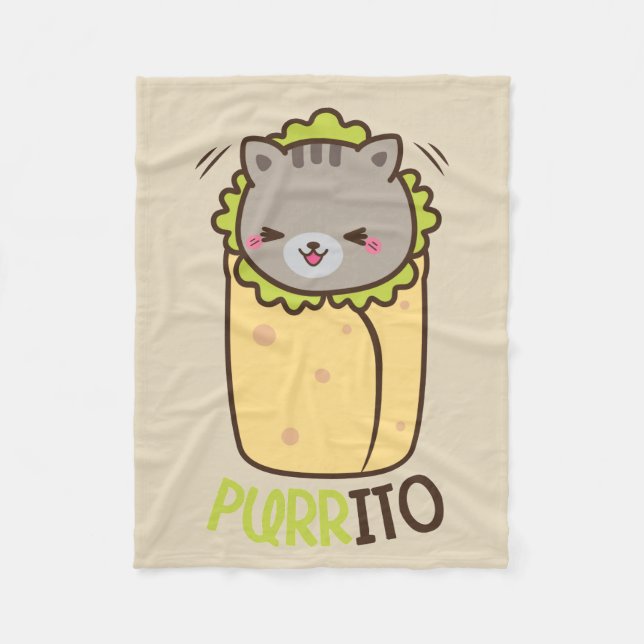 Polar Manta del paño grueso y suave del gato del Burrito (Anverso)