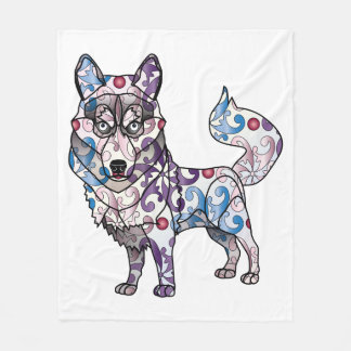 Polar Manta del paño grueso y suave del husky siberiano