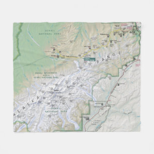 Polar Manta del paño grueso y suave del mapa de Denali