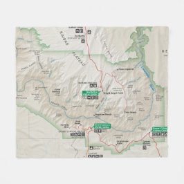 Polar Manta del paño grueso y suave del mapa del Gran