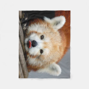 Polar Manta del paño grueso y suave/panda roja