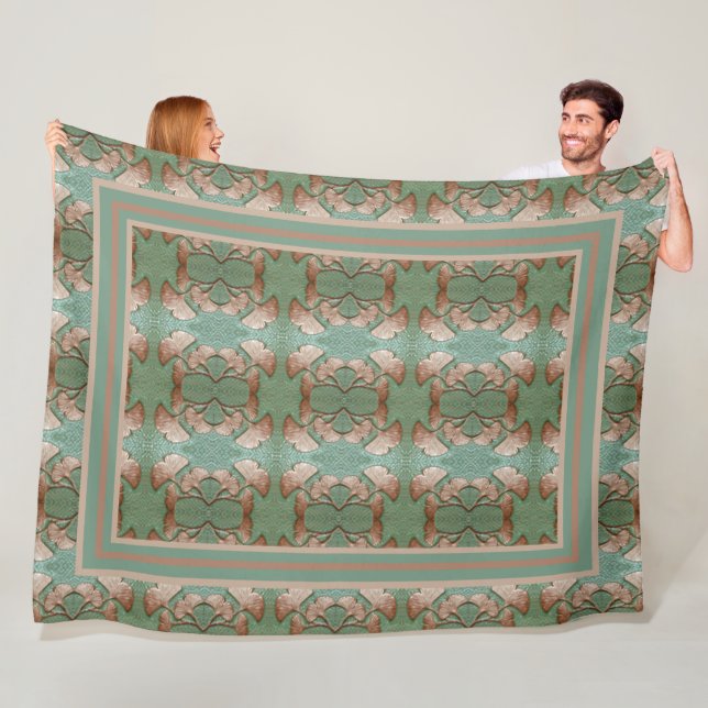 Polar Manta del ponente de opinión Gingko con frontera (In situ)