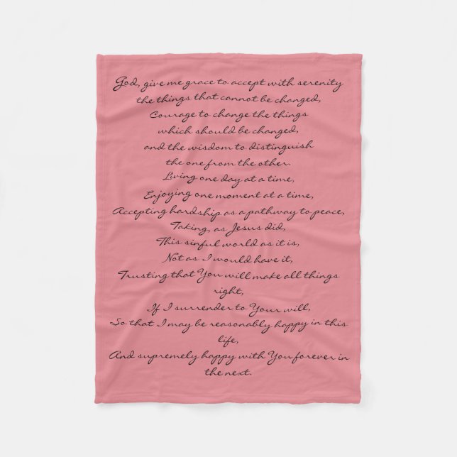 Polar Manta del rezo de la serenidad (Anverso)