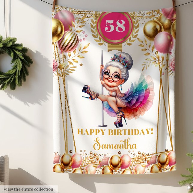 Polar Manta Divertida Personalizada Regalo de Cumpleaños (Custom Funny Blanket Grandmother Birthday Gift)