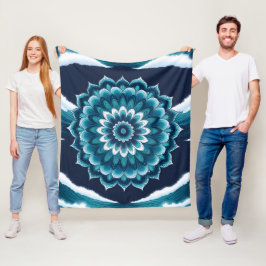 Polar Manta elegante de mandala de olas del océano