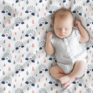 Polar Manta elegante para bebé Arcoíris Boho Aspecto de 