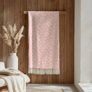 Polar Manta elegante pastel rosa olas minimalistas
