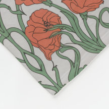Manta Floral Art Nouveau de Amapola Roja