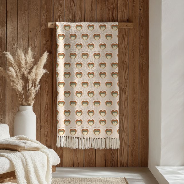 Polar Manta Floral de Cobre Estilo Boho Hogar Pastel (Copper Floral Blanket Pastel Boho Home Style)