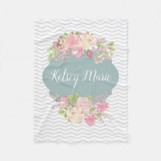 Polar Manta floral de la acuarela