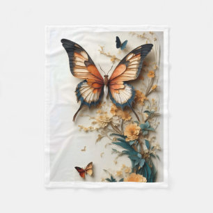 Polar Manta Floral de Mariposa Vintage