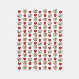 Polar Manta floral del corazón