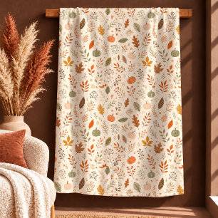 Polar Manta Floral Verde Polvoriento Terracota Elegante