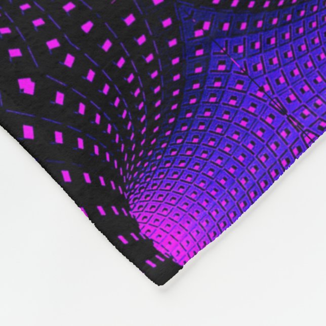 Polar Manta Geométrica Morada Neón (Esquina)