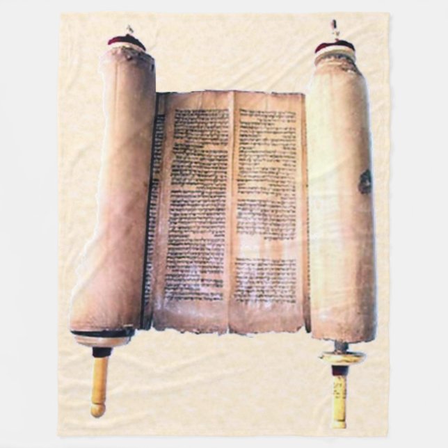 Polar Manta JUDÍA del paño grueso y suave de TORAH (Anverso)