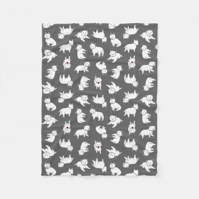 Polar Manta juguetona del paño grueso y suave de Westies (Anverso)