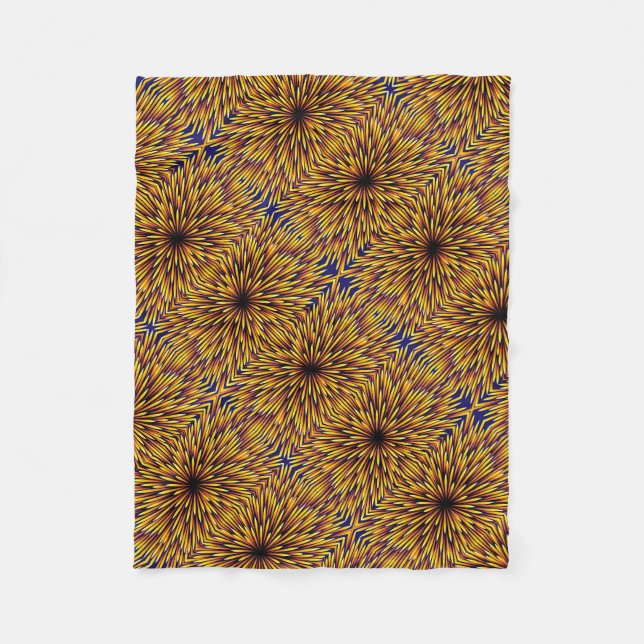 Polar Manta Mandala ADOM Flor de Girsol Dorada (Anverso)