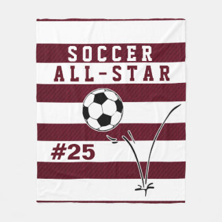 Polar Manta marrón y blanca personalizada del FÚTBOL