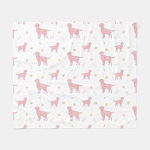 Polar Manta minimalista de Labrador Retriever rosa paste