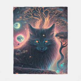Polar Manta Mística de Gato Negro | Regalo de Bruja