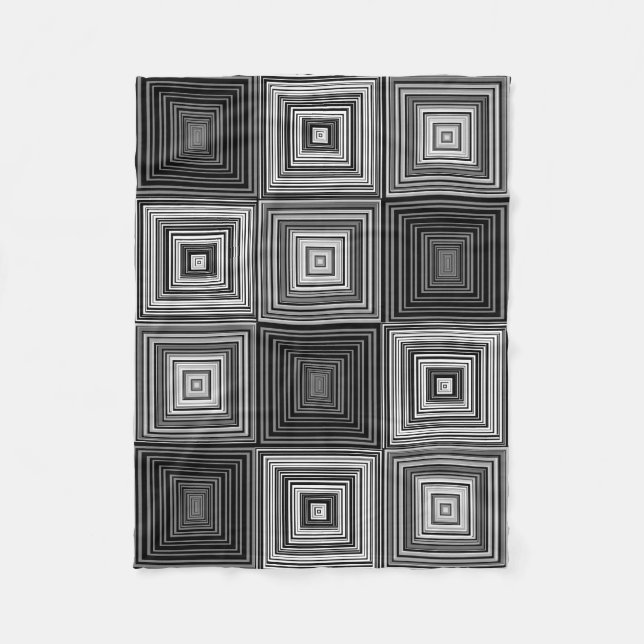 Polar Manta negra, blanca, y gris de los cuadrados (Anverso)