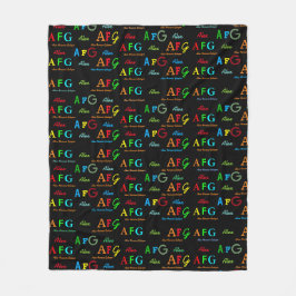 Polar manta negra elegante con nombres de color