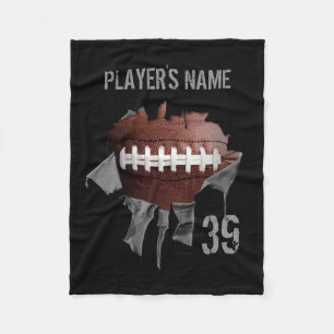 Polar Manta negra personalizada fútbol rasgada del pañ