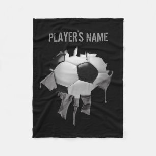 Polar Manta negra personalizada fútbol rasgada del pañ