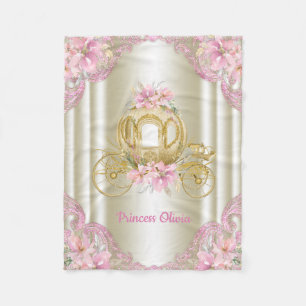 Polar Manta para bebé Carruaje de Princesa de Oro Rosa