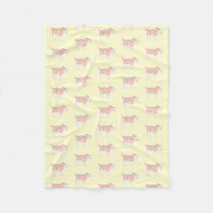 Polar Manta para bebé de perro feliz (amarillo pequeño)
