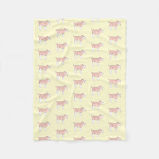Polar Manta para bebé de perro feliz (amarillo pequeño)