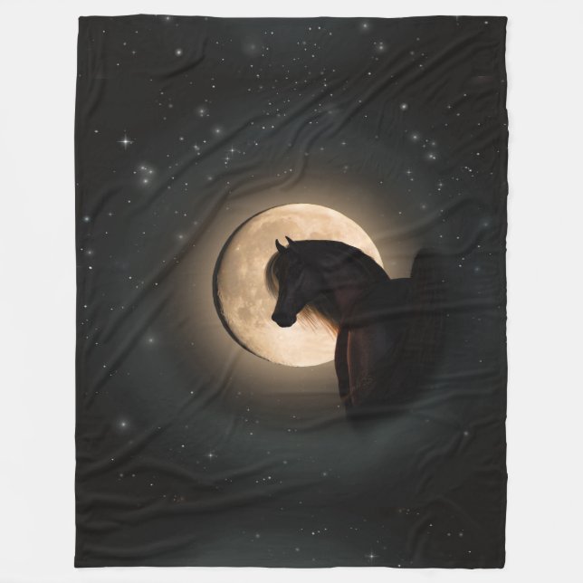 Polar Manta para caballo brillo de luna negra (Anverso)