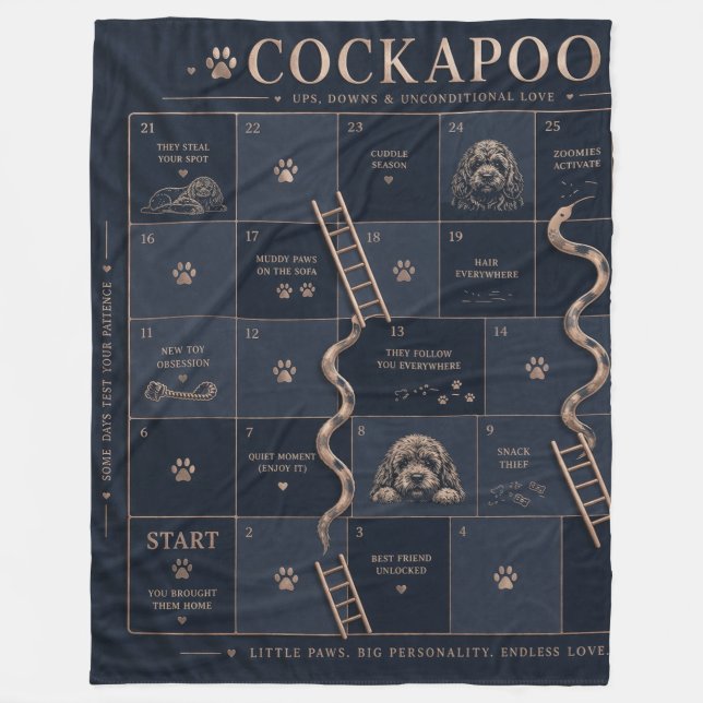 Polar Manta para Dueño de Cockapoo (Anverso)